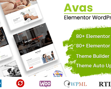 Avas – Elementor MultiPurpose WordPress Theme