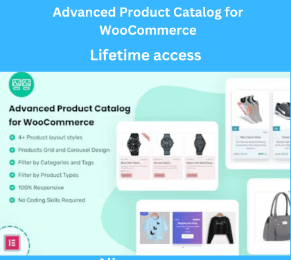 The Advanced Product Catalog for WooCommerce enhances your WooCommerce store with customizable layouts, catalog mode, dynamic filtering, and an SEO-friendly design, making product browsing smoother and increasing conversions.