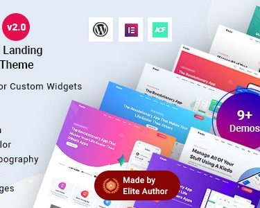 Kiedo - App & SaaS Software Landing Elementor WordPress Theme