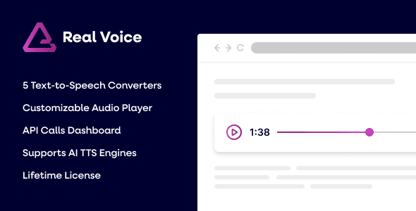 Real Voice – AI Text to Speech Plugin for WordPress