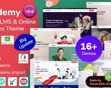 eCademy - Education LMS & Online Coaching Courses WordPress Theme